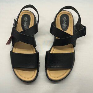 Euro Soft by Sofft  Sandals Women's 9.5 W Black sandals adjustable straps NWT